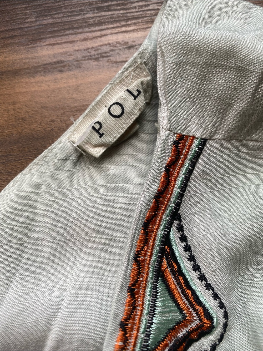 POL Sage Green Sleeveless Embroidered Maxi Dress - Picture 2 of 8